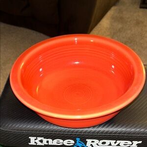 Fiesta Persimmon Or Poppy Bowl HLC USA Pottery Vintage Serving Bowl